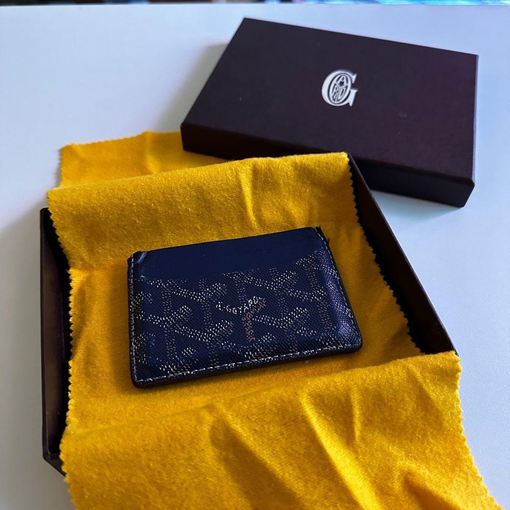 Goyard Saint Sulpice Card Holder in dark blue
